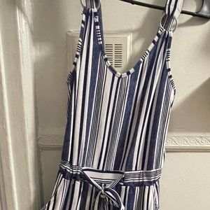 Striped Blue & White Jumpsuit